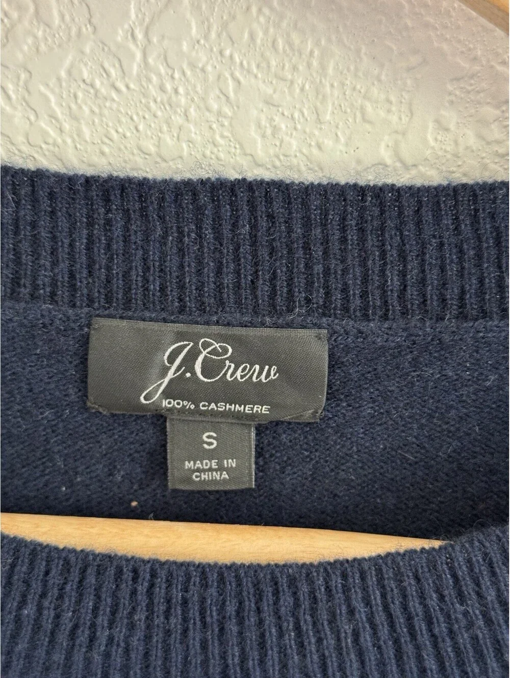 J.Crew Sweater Women’s Size Small Navy Blue Cashmere Knit Pullover Crewneck